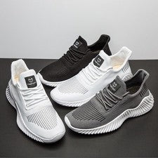 Para Hombres Correr Entrenadores Tenis Deportes Informales Sin Cordones Zapatos para Caminar Talla UK