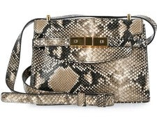 NUEVO Bolso Bandolera Time and Tru Rosa Para Mujer Imitación Piel de Serpiente Estampado de Serpiente Tono Dorado
