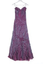 Vestido de noche de Senneville línea A brillo morado talla 38
