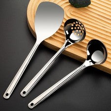 Tres piezas de utensilios de cocina de acero inoxidable 316 para cocinar servir y preparar