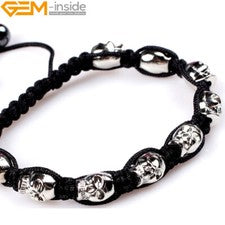 Pulsera tejida con cuentas 4 cuentas de bola 10 mm discoteca estrás cristal 8" elegante regalo