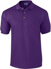 Polo Gildan de moda para hombre 100 % algodón liso púrpura talla mediana