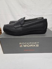 Zapatos informales Rockport Work para mujer Top Shore punta de acero RK600 cuero negro