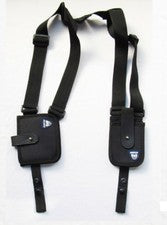 Funda de nailon antirrobo oculta para axilas estilo billetera de hombro bolsa para teléfono negra