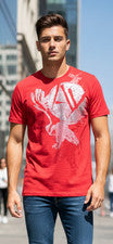 Camiseta ARMANI EXCHANGE ÁGUILA ROJA manga corta calce ajustado diseñador para hombre XL NUEVA CON ETIQUETAS