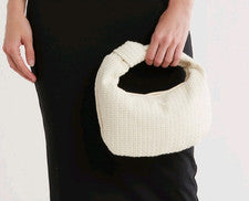 Mujer Bolso de Hombro Urban Expressions Bolso Blanco Con Textura Tejida