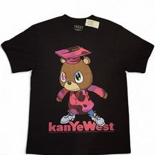 Camiseta Kanye West Graduación Oso Negra Takashi Murakami Yeezy Mediana Nueva