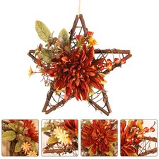 1 pieza Colgante Flor Simulada Colgante Pared Decoración Hogar Adorno para Hogar (Naranja)
