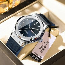 Reloj automático informal de negocios con movimiento de cuero para hombre reloj de lujo
