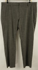 Nuevo Tommy Hilfiger Tate Para Hombres 40 x 29 Marrón Negro Beige Pantalón de Vestido Flexible a Cuadros