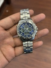 Benrus Hombre Cuarzo Duelo Hora Analógico Digital Reloj Alarma Temporizador Fecha Día