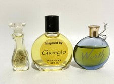 Lote de 3 Perfumes Fragancia Vintage Tamaño Mini Giorgio Eau De Toilette Vale la pena