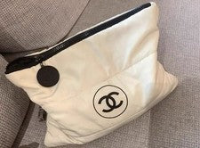 BOLSA DE COSMÉTICOS DE MAQUILLAJE DE BELLEZA CHANEL BOLSA ACOLCHADA HINCHADA GRANDE