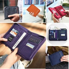 Bolsa de viaje para mujeres Bolsa de pasaporte Billete de avión Organizador de documentos Bolso de mano Cartera