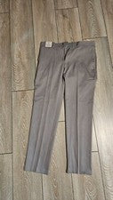 Pantalón Kenneth Cole Reaction elástico ajustado urbano gris jaspeado 32x30 NUEVO