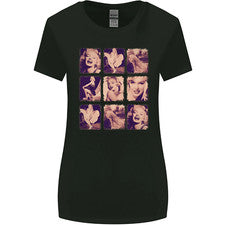 Camiseta Marilyn Collage Celebridad Moda Mujer Corte Ancho
