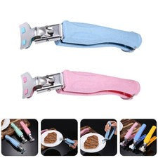 2 piezas Pot Pan Clamp Sartén Tazón Gripper Cocina Tazón Clip Bandeja Gripper