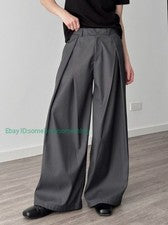 Pantalones chinos sueltos informales harén estilo japonés para hombre pantalones de pierna ancha pantalones nuevos