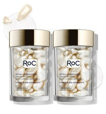 Suero nocturno antiarrugas RoC Retinol Correxion, suero facial de retinol-80 cápsulas