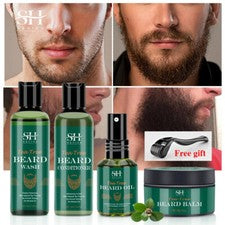 Kit de crecimiento del cabello para hombres - Champú anticaída del cabello para el cuidado del cabello y la barba