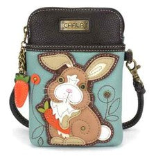 Bolso Bandolera Chala Teléfono Celular *Conejito/Azul* 827RBA1 NUEVO 827