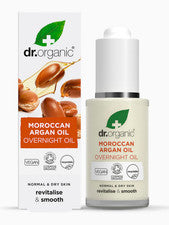 Aceite facial Dr Organic Nutritivo Marroquí para pasar la noche PVP £17 en caja