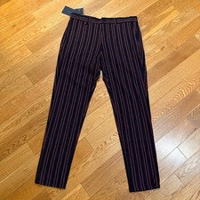 Pantalones elásticos a rayas talla corta para hombre Zara US 31 EUR 40 NUEVOS CON ETIQUETAS