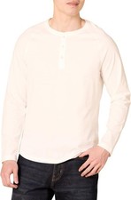 Nuevo Para Hombres Henley Camisa Camisetas Camisas Manga Larga Algodón Pullover Cómodo Botón