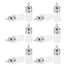 12 Pcs Essential Oil Bottle Pendant Glass Hanging Pendants Perfume Necklace