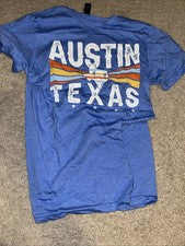 Camiseta Estilo Vintage Austin Texas Gráfica Retro Bandera Texas Pequeña