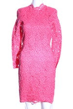 Vestido de encaje mujer H&M estampado floral elegante rosa talla 38