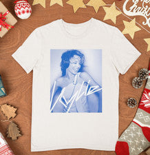 Camiseta Kylie Minogue Retro Fever Photo Blanca Todas las Tallas Regalo Abanicos