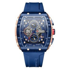 Orologio Uomo Curren Quarzo Cronografo 3ATM Luminoso Cinturino Blu