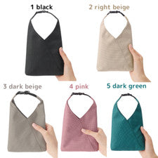 MUJI Mini repelente al agua un bolso de hombro negro beige rosa verde Japón H...