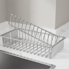 Soporte de almacenamiento de múltiples utensilios de acero inoxidable con diseño de drenaje 30x15x7 cm