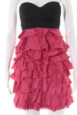 Vestido bustier Lipsy negro rosa talla 36 vestido de verano look de fiesta