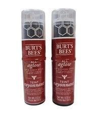 Paquete de 2 barras de labios y mejillas Burt's Bees All Aglow #1253 Dahlia Dew 0,32 oz SELLADAS