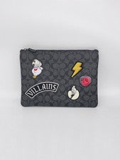 Disney X Coach CC093 Bolsa Grande en Bolso de Lona Signature con Parches Nuevo con Etiquetas $298