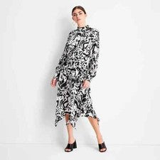 Vestido para mujer Future Collective manga larga cuello falso línea A talla XXS