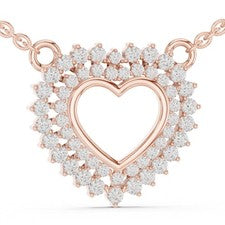 Colgante Cosmos de compromiso de diamantes naturales certificado VVS1 de oro de 14 k