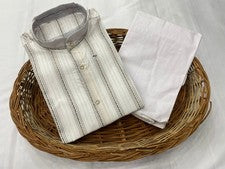 Algodón Puro Color Blanco Liso Tradicional Festival Étnico Para Hombres Kurta Crema con