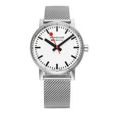 MONDAINE Railway Evo2 MSE.35110.SM 35mm Blanco Plata
