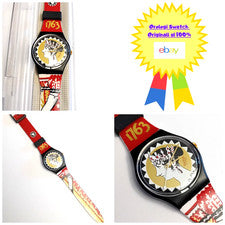 Swatch Gent Nuevo NOS Aiglette GB159 1994 Reloj De Pulsera Años 90
