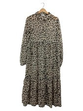 Vestido blusa mujer Noisy May talla M estampado leopardo animal midi