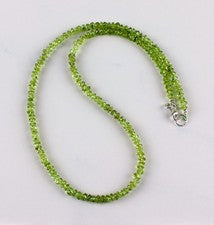 Collar de peridoto cadena de piedras preciosas verde oliva collar joyería mujer aprox. 45 cm