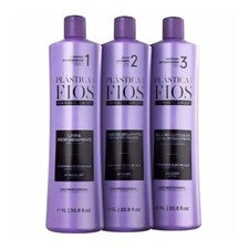 Kit Tratamiento Capilar Queratina Brasileña Plastica dos Fios 3x 1L
