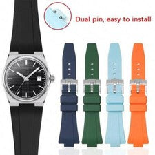 Correa de reloj de silicona de goma para Tissot Prx 35 mm/40 mm para hombre y mujer repuesto