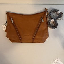 BOSTANTEN - Cartera de hombro/hobo/de cuero para mujer, marrón