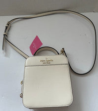 Nuevo Bolso Bandolera Kate Spade Daisy Vanity Box Cuero Saffiano Pergamino $279