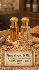 Aceite de perfume natural de sándalo y Mitti Attar Woody Indian Attar de larga duración